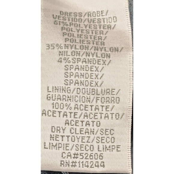 Mother of Wedding Dress SIZE 10 Steel Gray Peplum Midi SPARKLE Accent Excellent - Picture 12 of 12